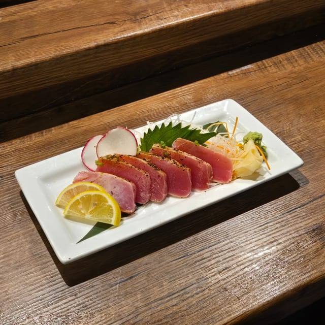 Cajun Tuna Sashimi.